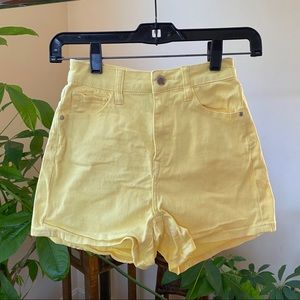 Yellow Jean Shorts